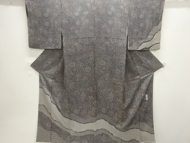 JAPANESE KIMONO / HOMONGI / SHIBORI / ARABESQUE FLOWER / ARTIST WORK 